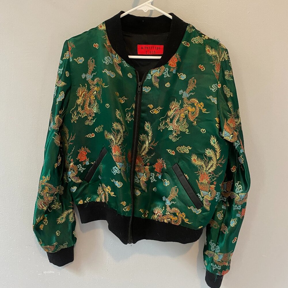 Vintage Silk Bomber Jacket